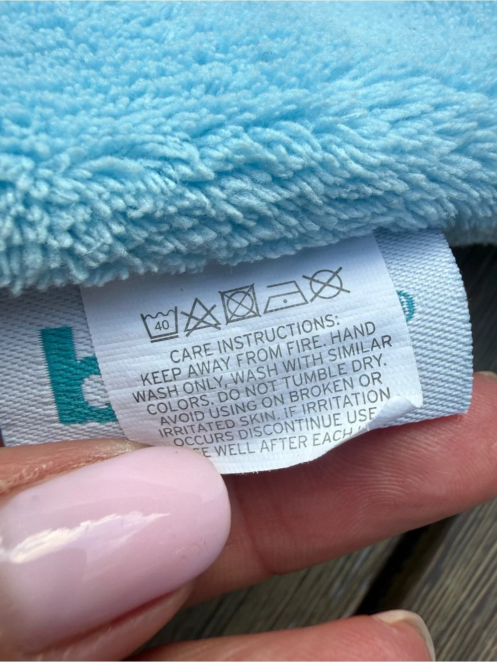 Bliss Microfiber Hair Towel Wrap Blue Quick Dry Button Closure
